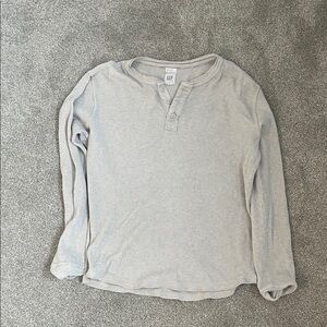 GAP Kids Light Gray Long Sleeve Henley